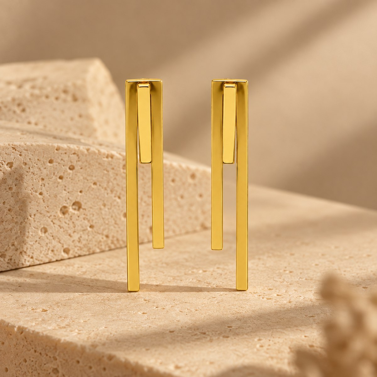 Linear Drop Earrings | 925 Sterling Silver