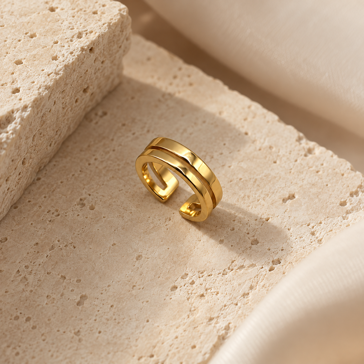 Aurea Double-Band Ear Cuff | 925 Sterling Silver