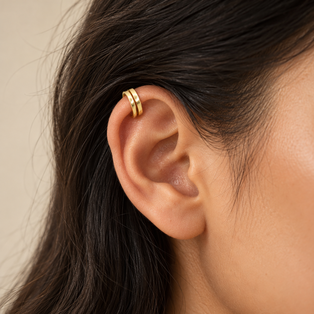 Aurea Double-Band Ear Cuff | 925 Sterling Silver
