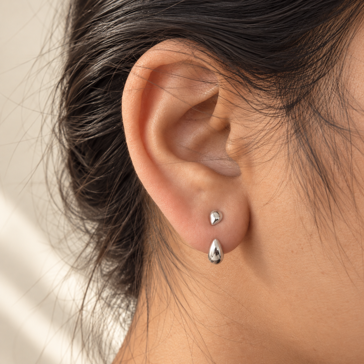 Nira Duo Drop Earrings | 925 Sterling Silver