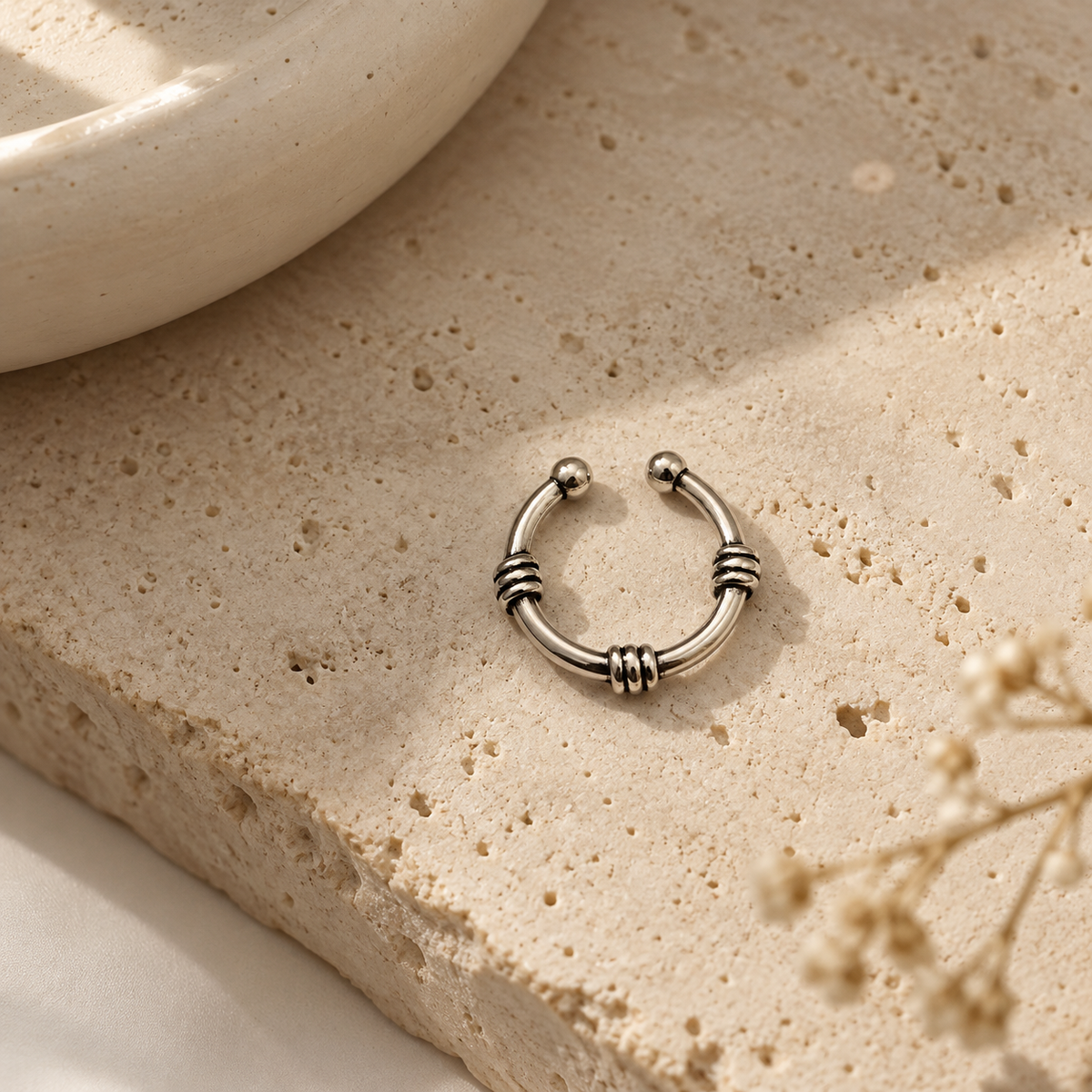 Orbit Loop Ear Cuff | 925 Sterling Silver