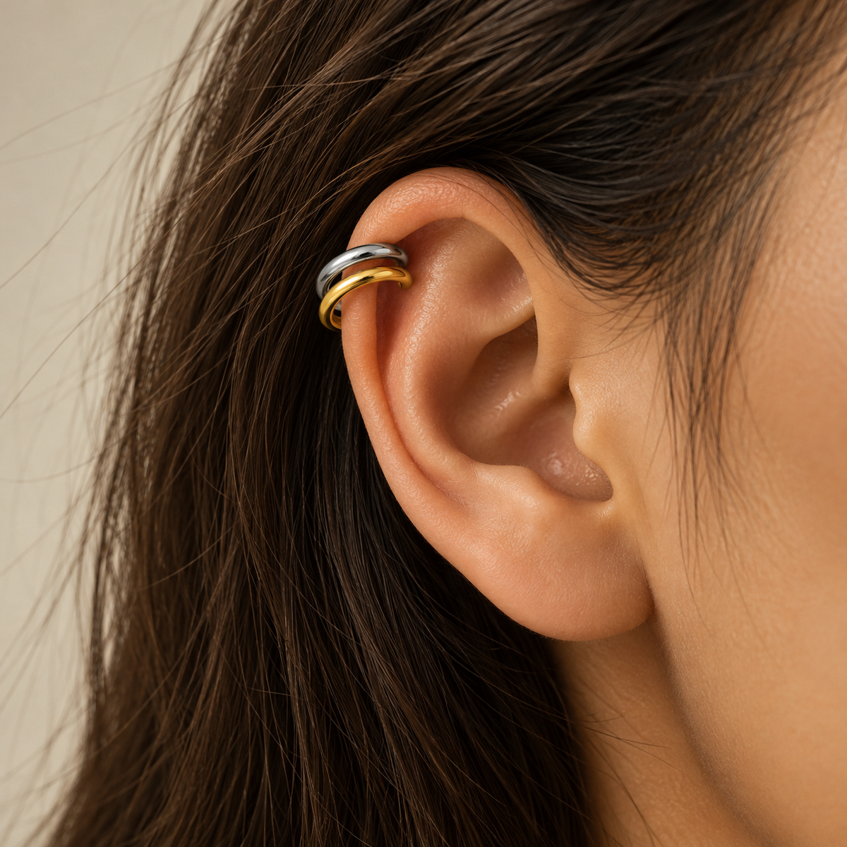 Dual Aura Ear Cuff | 925 Sterling Silver