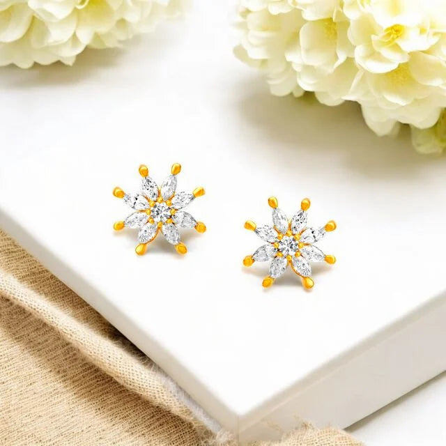 Girlish Star Shaped Gold Stud Earrings: Cute, Chic & Timeless