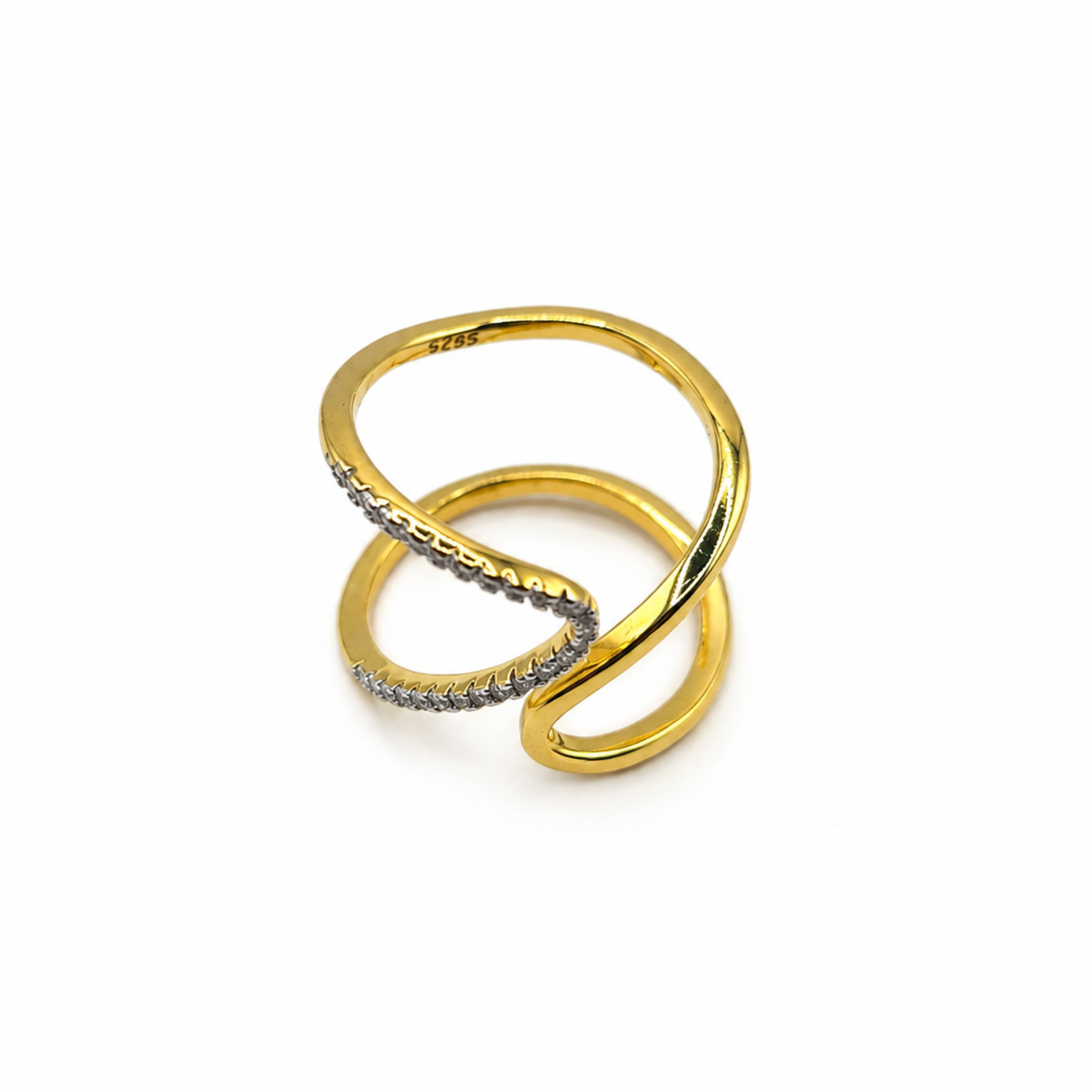 Elara Curve Ring | 925 Sterling Silver