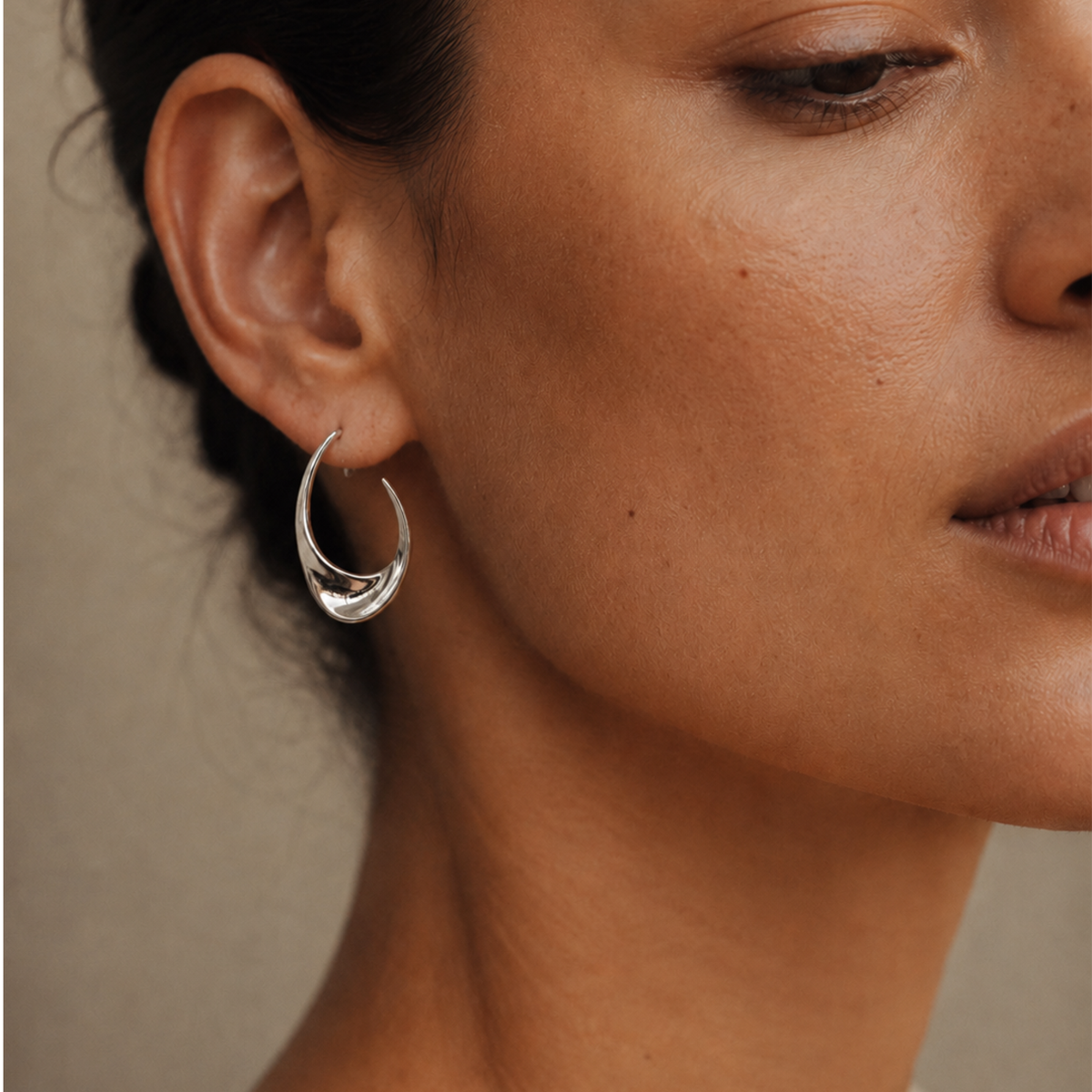 Luna Sculpt Hoops | 925 Sterling Silver