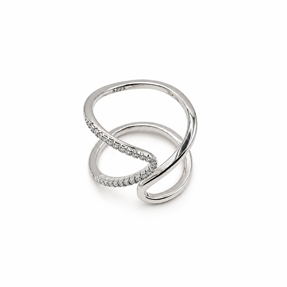 Elara Curve Ring | 925 Sterling Silver