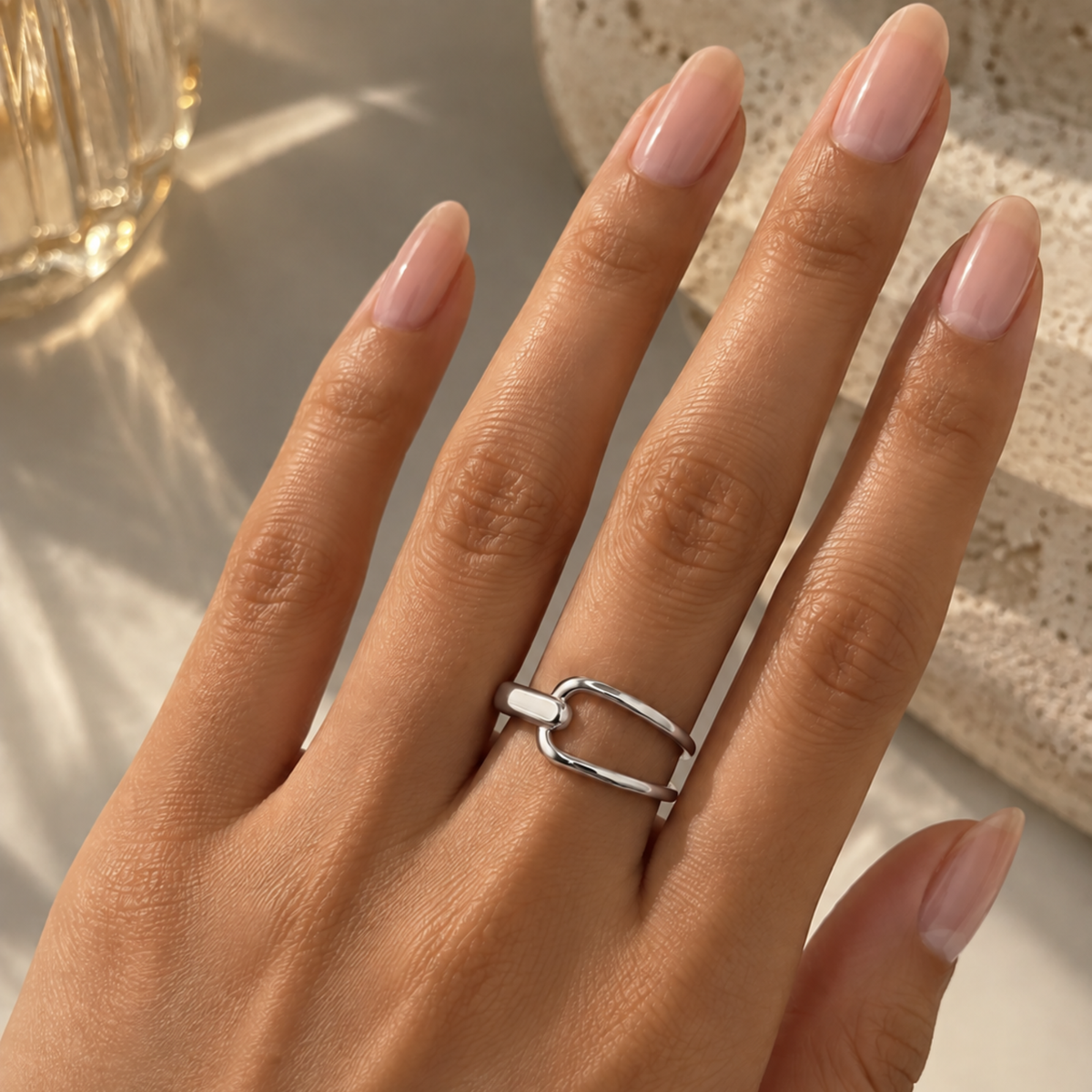Contour Link Ring | 925 Sterling Silver