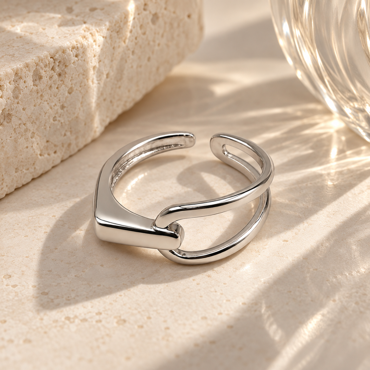 Contour Link Ring | 925 Sterling Silver