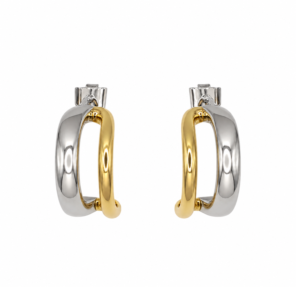Dual Arc Earrings | 925 Sterling Silver