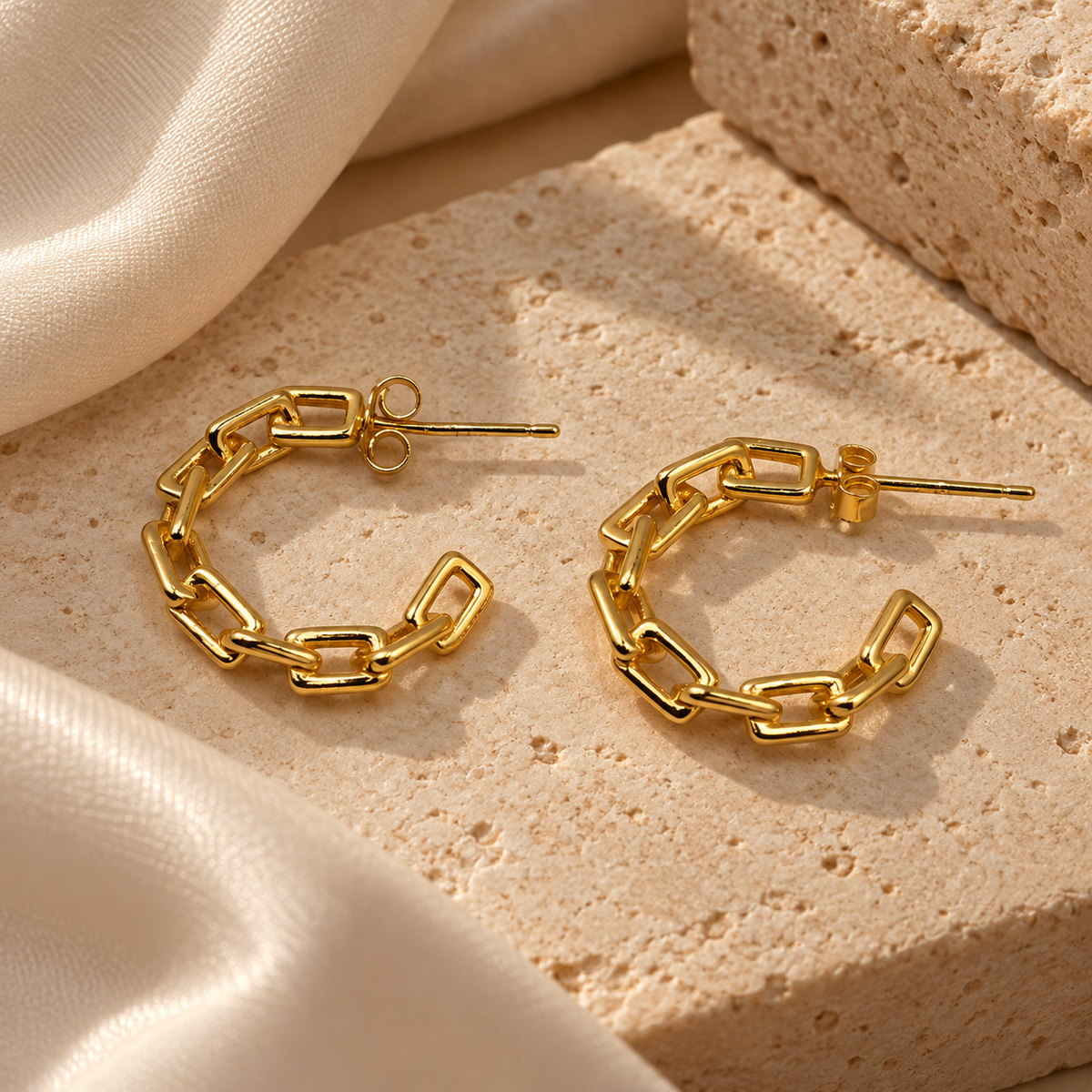 Liora Link Hoops | 925 Sterling Silver