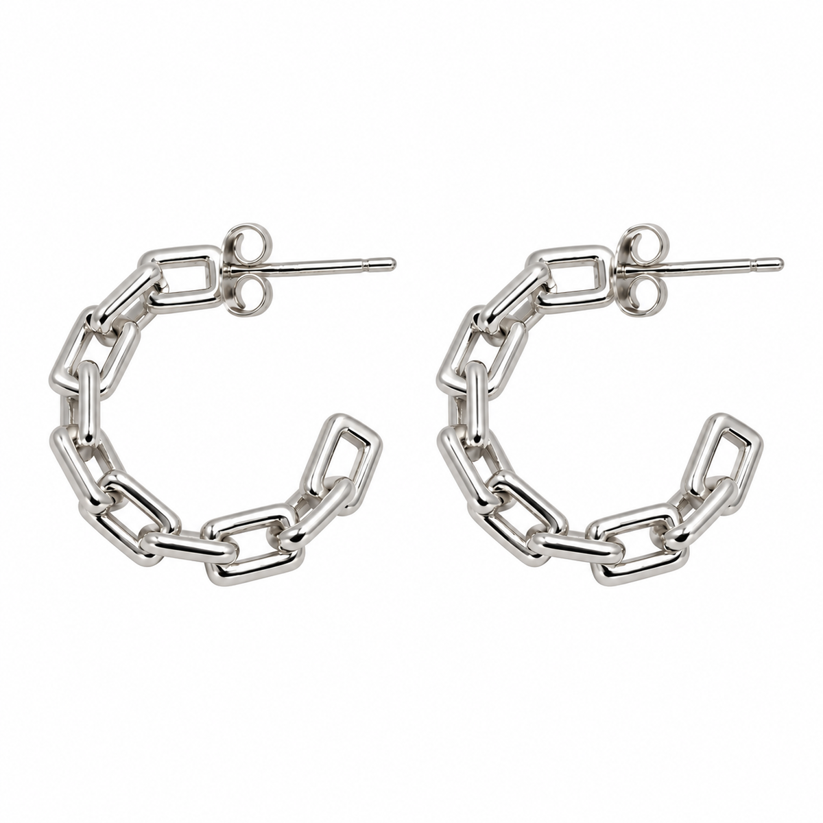 Liora Link Hoops | 925 Sterling Silver