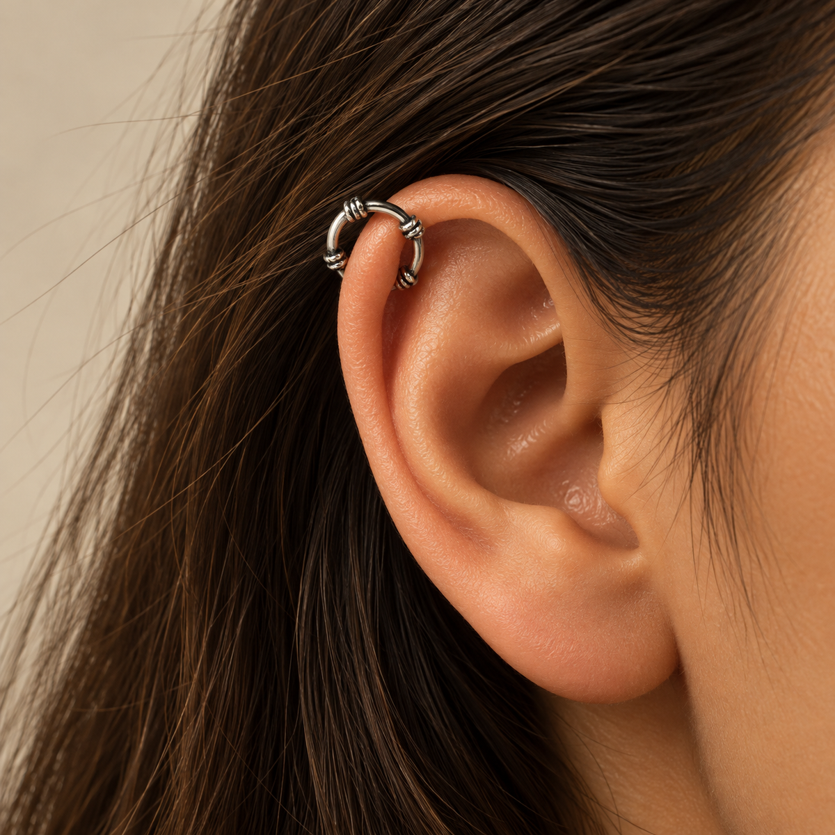 Orbit Loop Ear Cuff | 925 Sterling Silver