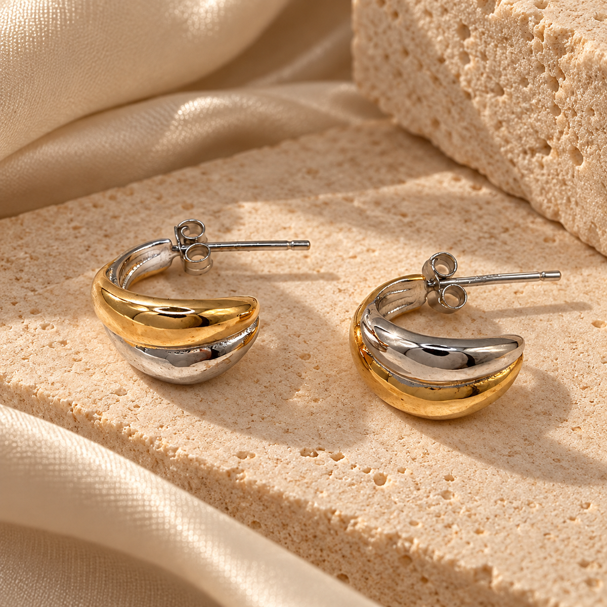 Aurelia Duo Hoops | 925 Sterling Silver