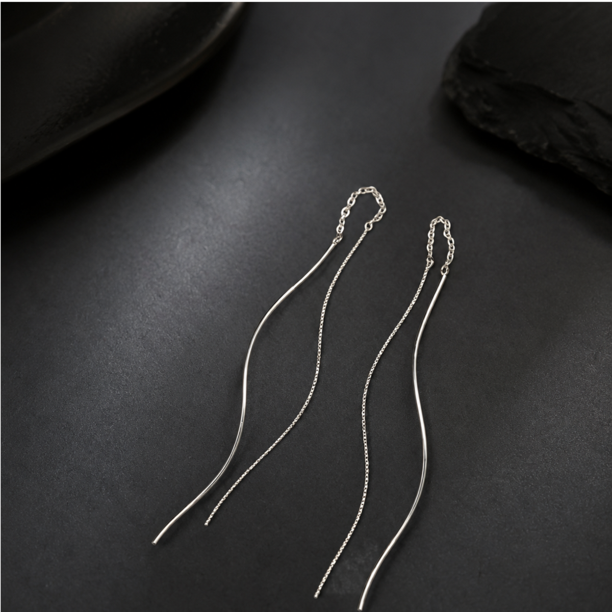 Willow Threader Earrings | 925 Sterling Silver