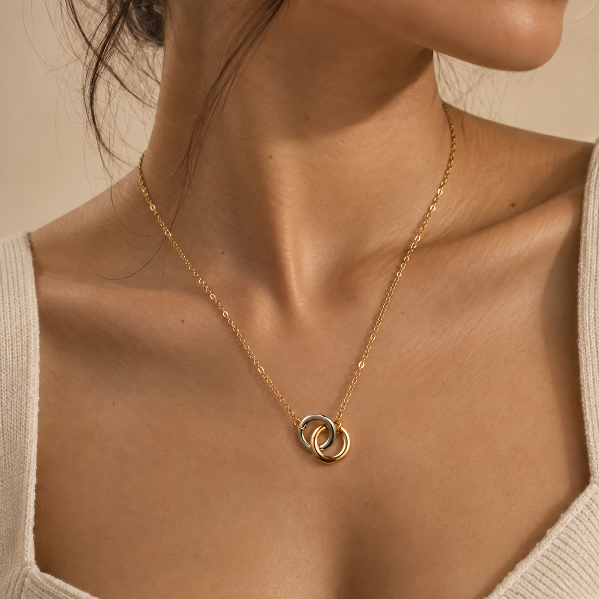Collier double boucle | Argent sterling 925